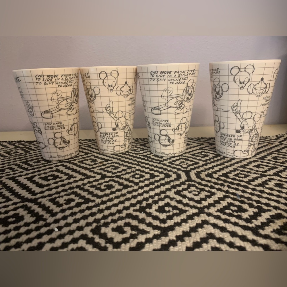 Disney Adult Bamboo Tumbler Cups Mickey Mouse Eco Friendly 16 oz. Home Cup Set